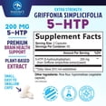 thumbnail image 2 of 5-HTP Supplement - 5-HTP 200mg Per Serving - Extra Strength 5HTP (5-Hydroxytryptophan) Griffonia Simplicifolia - Supports Restful Sleep, Natural Calm & Brain Health - Bottled in USA - 120 Capsules, 2 of 9