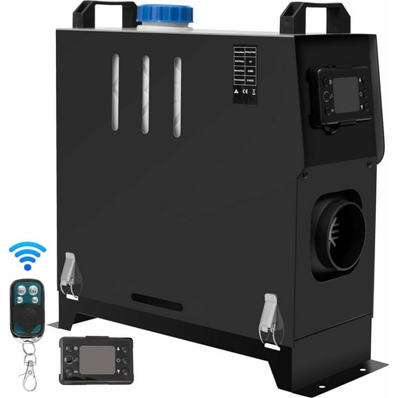 Jacgood 12V 8KW Diesel Air Heater, Diesel Heater All in One with LCD Display, Remote Control, Silencer, Fast Heating for RV Truck, Boat, Camper, Car Trailer, Motorhomes, Caravans，Black