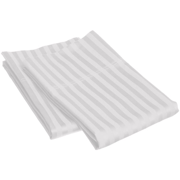 Superior 1500 Series Microfiber Stripe Pillow Cases (Pair) Chrome / Standard