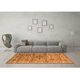 thumbnail image 3 of Ahgly Company Indoor Square Oriental Orange Industrial Area Rugs, 8' Square, 3 of 4