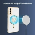 thumbnail image 5 of for Samsung Galaxy S21 Plus Case [Support for Magsafe] Butterfly Cute Pattern Magnetic Plating Screen Protector Luxury Elegant Case Camera Protector Shockproof Corner Back Cover -White, 5 of 12