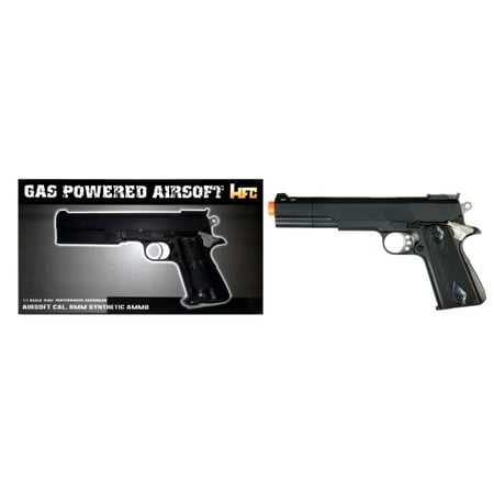 Extended Gas Pistol - *250 FPS* HG-124B GAS POWERED PISTOL (BLACK)