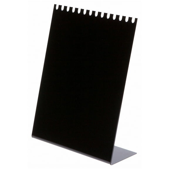 Plymor Black Acrylic Necklace Display Stand With Top Hooks, 10.625" W x 4" D x 13.5" H (2 Pack)