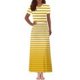 thumbnail image 2 of Vestido Corto de Verano de la Moda de las Mujeres Impreso de Manga Corta Cuello Redondo Tobillo de Longitud Vestido Casual, 2 of 8