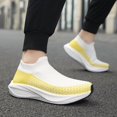 thumbnail image 5 of Men's Slip‑On Sock Style Running Sneakers, Stretch Knit Upper Athletic Shoes with Curved Thick Midsole for Daily Sports and Walking, 5 of 7