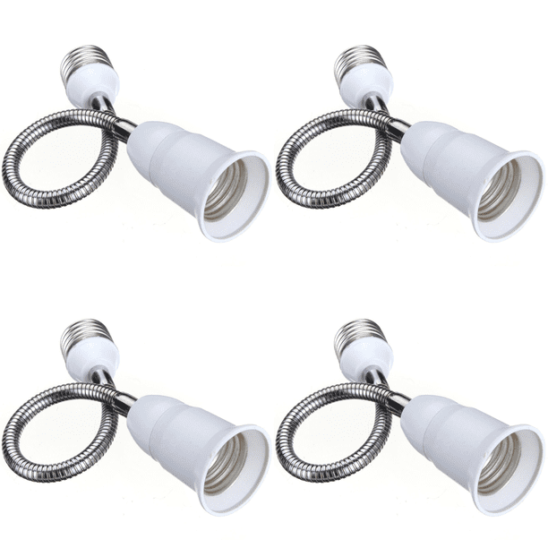 E27 Bombilla de luz LED Portalámparas Enchufe adaptador de extensión flexible (60 cm)