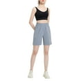 thumbnail image 3 of Women's Running Shorts Elastic High Waisted Trousts Yoga Sporty Workout Loose Trunks Quick Dry Athletic Shorts Pants with Pocket, 3 of 5