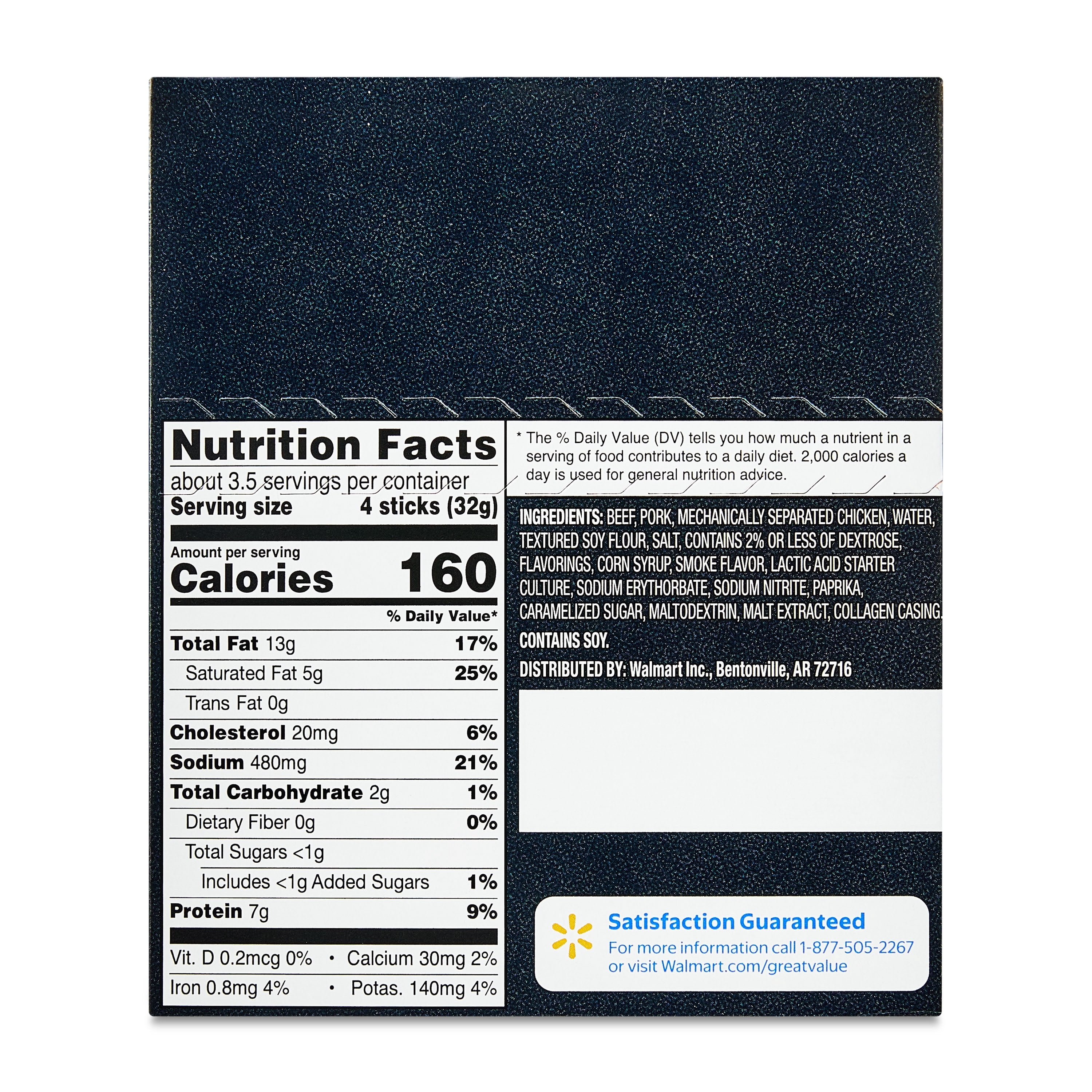 Great Value Original Snack Meat Sticks, 3.92 oz, 14 Count