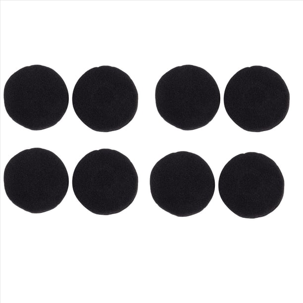 8 X Cojin de Espuma Cubierta Almohadilla de Oreja para Auriculares Audifono (Negro, 50mm)