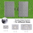 thumbnail image 2 of Smiry Outdoor Rug 5x8, Waterproof Reversible Plastic Outdoor Mat, Indoor Outdoor Rugs for Patio, RV, Deck, Porch, Black & White, 2 of 7