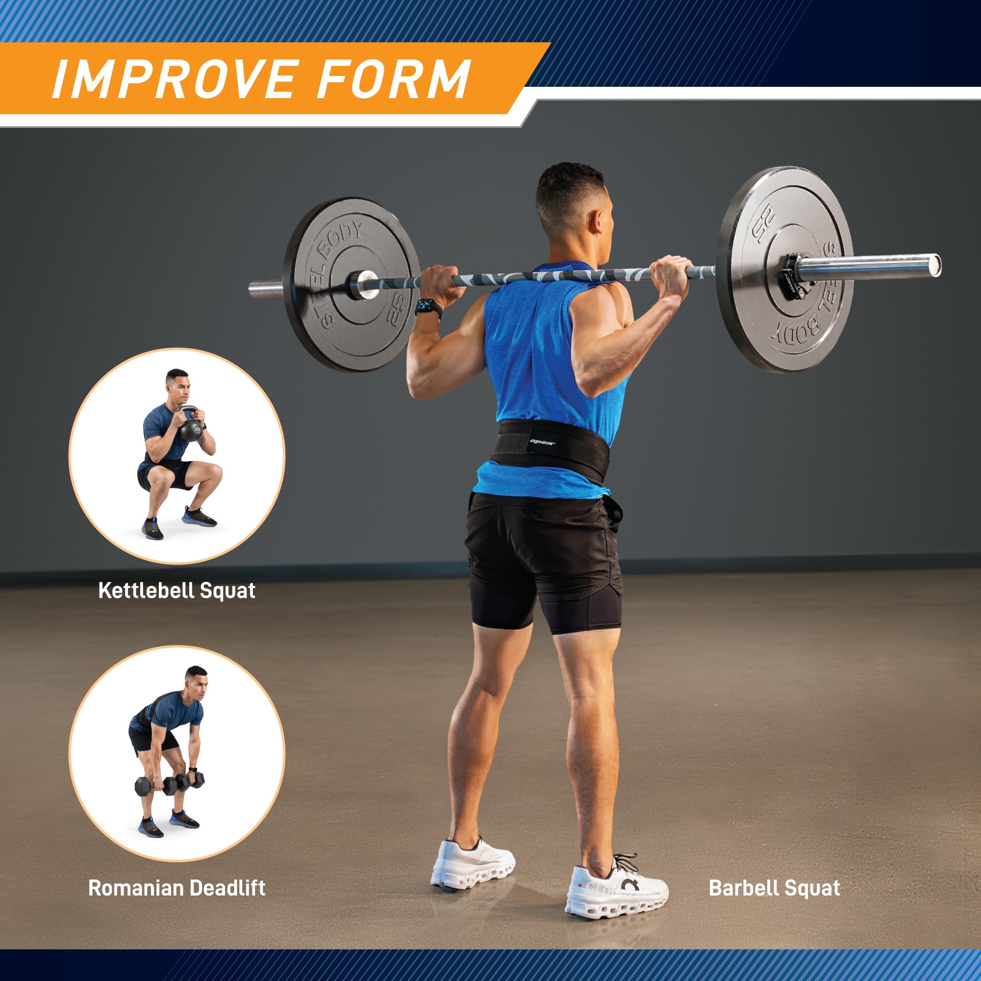 Apex by Marcy 4.5" Foam Core Weightlifting Belt (M) B5FB4-M