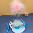 thumbnail image 2 of Kitten Play Toy Spinning Fake Feather Funny Cat Treat Toy Kitten Turntable Toy, 2 of 10