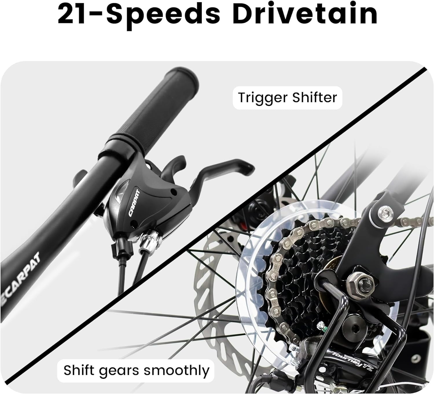 Ambifirner 26 Inch Mountain Bike with Lightweight Aluminum Alloy Frame, Full Suspension, 21 Speed for Men and Women, Outdoor Sports Bicycle