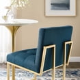 thumbnail image 4 of Privy Gold Stainless Steel Upholstered Fabric Bar Stool Gold Azure, 4 of 8