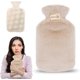 thumbnail image 1 of Botella de agua caliente con tapa, botella de agua caliente de 1000 ml con funda de felpa suave, botella de cama con funda de forro polar compatible con niños y adultos, dolor Sincero Electrónica, 1 of 5