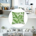 thumbnail image 5 of BANET Leaf Throw Pillow Cover Set of 2, Leaves Print, Decorative Square Covers for Couch Bed &amp; Sofa,Fern Green and Yellow 12x12in, 5 of 7