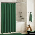 thumbnail image 2 of White Fabric Shower Curtain, Waffle Weave Heavy Duty Hotel Luxury Cloth Shower Curtains for Bathroom, 72 Inch 256GSM Weighted Bath Curtain Set with 12 Plastic Hooks,72x72, 2 of 7