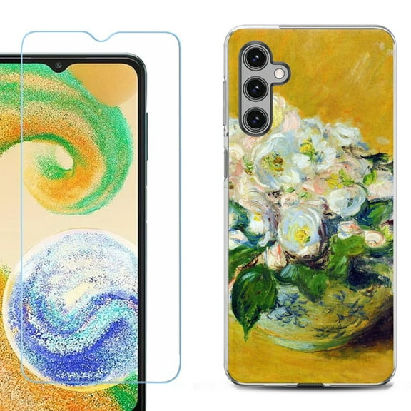 Shockproof Fashion Phone Case for Samsung Galaxy A13 5G, with Tempered Glass Screen Protector, by OneToughShield ® - Roses