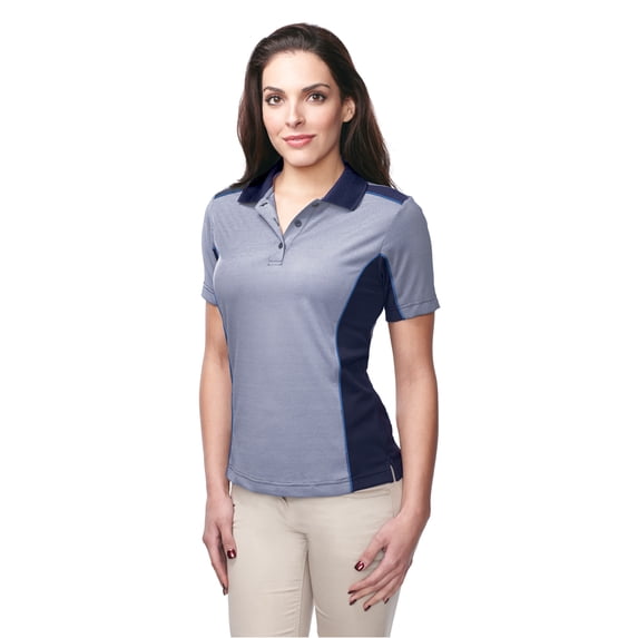 Tri-Mountain Performance Lady Accolade KL340 YD Knit Polo Shirt, 2X-Large, Navy/Royal