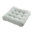 thumbnail image 1 of Cojín cuadrado para silla, cojín de suelo para sentarse, tela de gofre suave, cojín antideslizante para silla de cocina para chimenea, rincón de lectu Verde claro, 1 of 7