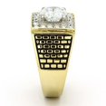 thumbnail image 4 of Luxe Jewelry Designs Men's Two Tone Gold Ion Plated Stainless Steel Ring with CZ Stones - Size 11, 4 of 4