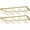 Gold, variant on Wine Glass Rack - Under Cabinet Stemware Wine Glass Holder - Wine Glasses Storage Hanger Metal Organizer for Cabinet Kitchen Bar (Champagne Gold, 3 Rows 2 Pack)