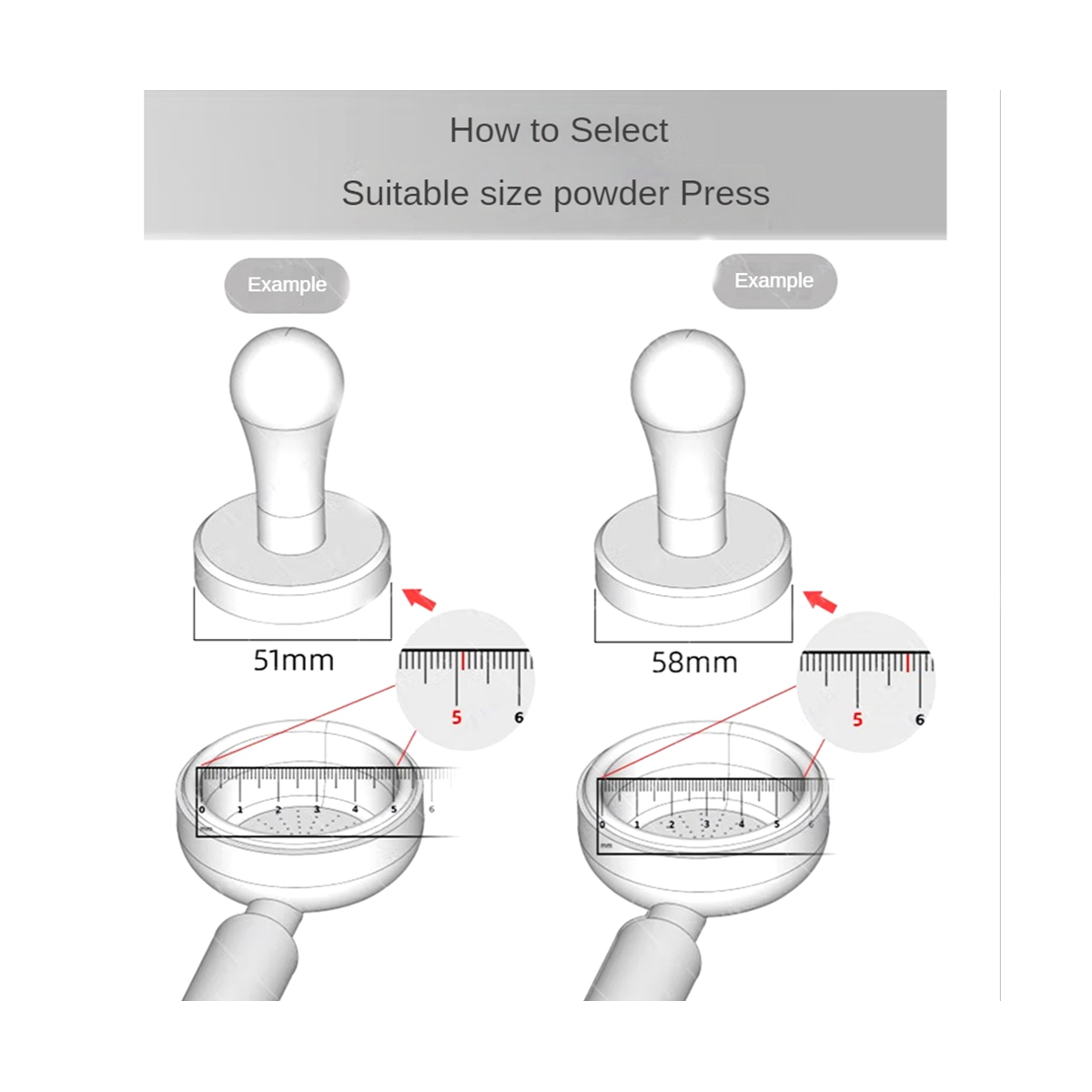 53mm Powder Hammer Coffee Distributor & Espresso Tamper Professional