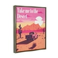 thumbnail image 4 of Stupell Industries Desert Scenery & Phrase Landscape Painting Gray Floater Framed Canvas Art Print Wall Art, 25 x 31, 4 of 10
