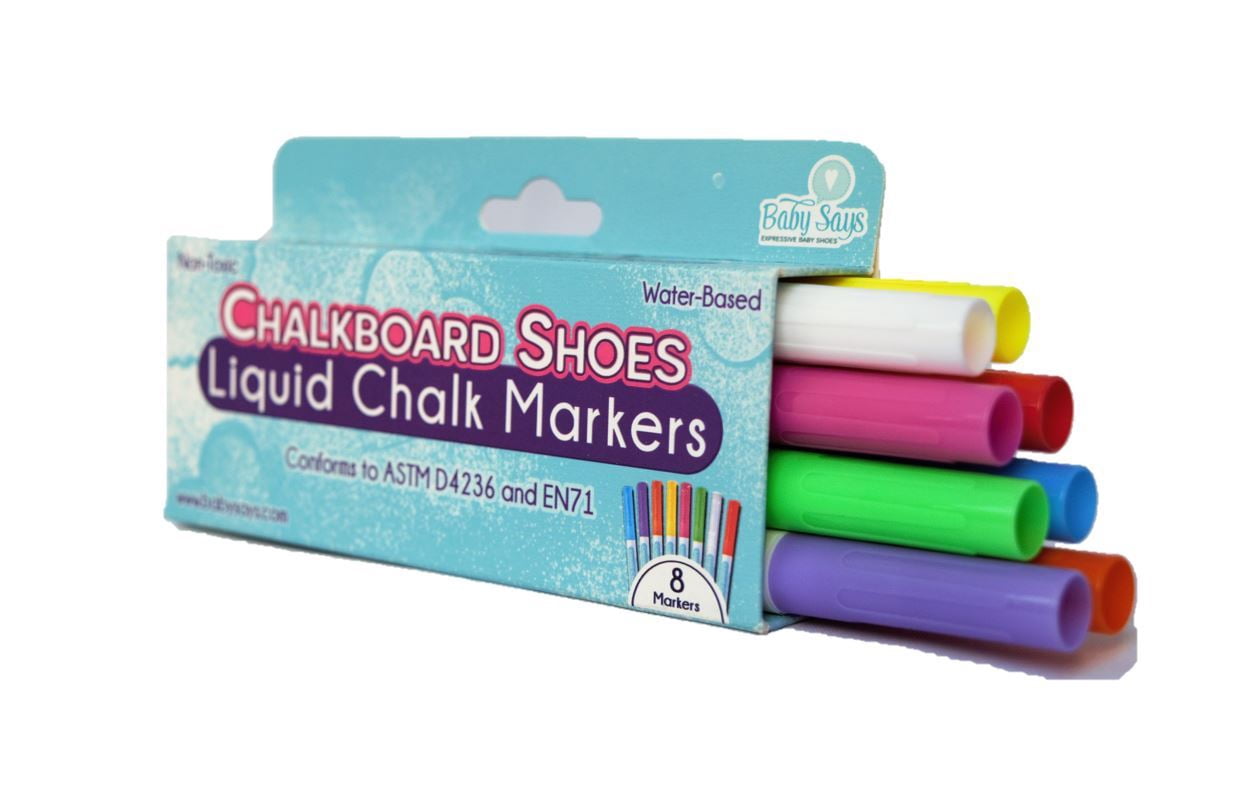 Baby Says Chalkboard Shoes for Infants - Unisex White Moccasins - 0-3 Months