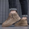 thumbnail image 6 of NOKIO Men's Fashion B𝗈𝗈𝑡𝑠 with Side Zipper , Comfy Outdoor D𝗋essy L𝗈afers Versatile So𝗅id Color Flat Shoes Casual Lightweight Non-S𝗅ip Elastie 𝖫a𝖼e Up Sneakers, 6 of 8