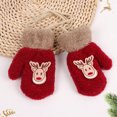 thumbnail image 2 of Diconna Baby Mittens Toddler Christmas Cartoon Elk Patterns Winter Gloves, 2 of 9