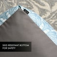 thumbnail image 5 of NICOLE MILLER NEW YORK PET Mod Damask Plushy Bolster Pet Bed, Cozy & Calming, Water Repellent, Non-Slip Bottom, 100% Machine Washable, Blue, Medium 30"x23"x8", 5 of 13