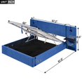 thumbnail image 2 of Queen Size Storage Upholstered Hydraulic Platform Bed with 2 Shelves, 2 Lights and USB, Blue, 2 of 7