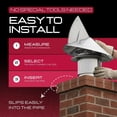 thumbnail image 3 of Chimcare Wind Directional Chimney Cap - 10 in Round, Single Wall, Rotating, Non-Air-Cooled, USA Made, 3 of 10