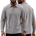 thumbnail image 2 of Admvng Mens Corduroy Sweatshirt Lapel Long Sleeve Casual Pullover, 2 of 9
