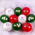 thumbnail image 3 of 20 piezas/30 piezas de globos navideños de 10 pulgadas, globos verdes y rojos para fiestas, cumpleaños, decoraciones navideñas para el hogar, globos de nieve de Papá Noel, 3 of 5