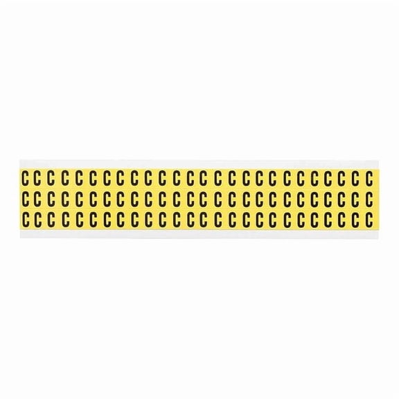 Brady Letter Label, C, 1/2in.Hx11/32in.W, Vinyl 3410-C