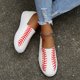 thumbnail image 1 of Zapatos de moda para mujer Zapatillas de lona planas con estampado floral informal Wmkox8yii shalkjhdk1437, 1 of 1