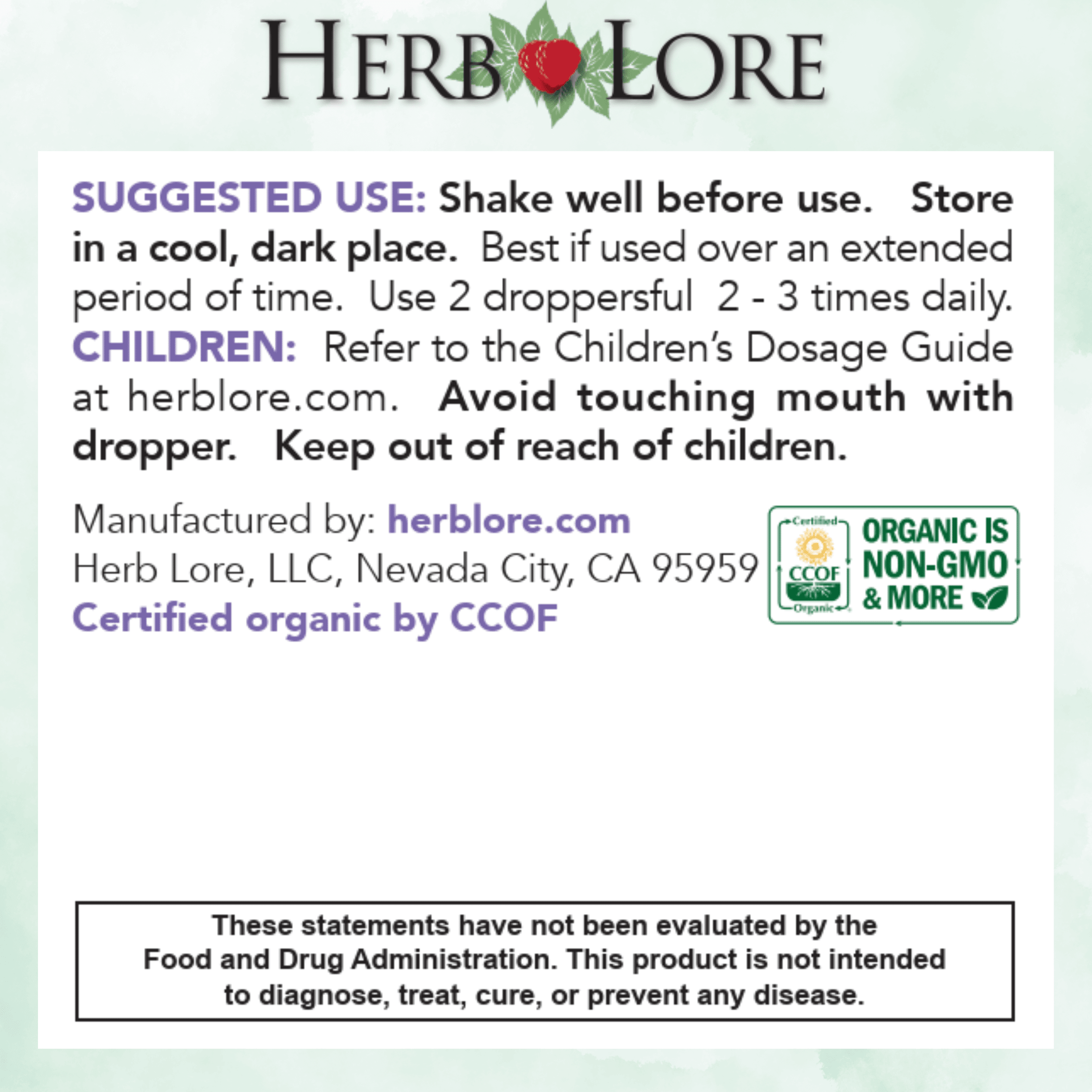 Herb Lore Organic Iron Tonic Tincture – Liquid Iron Drops for Women and Men – Non Constipating, Easy on Stomach, Plant Based, Vegan & Alcohol Based (2 fl oz)