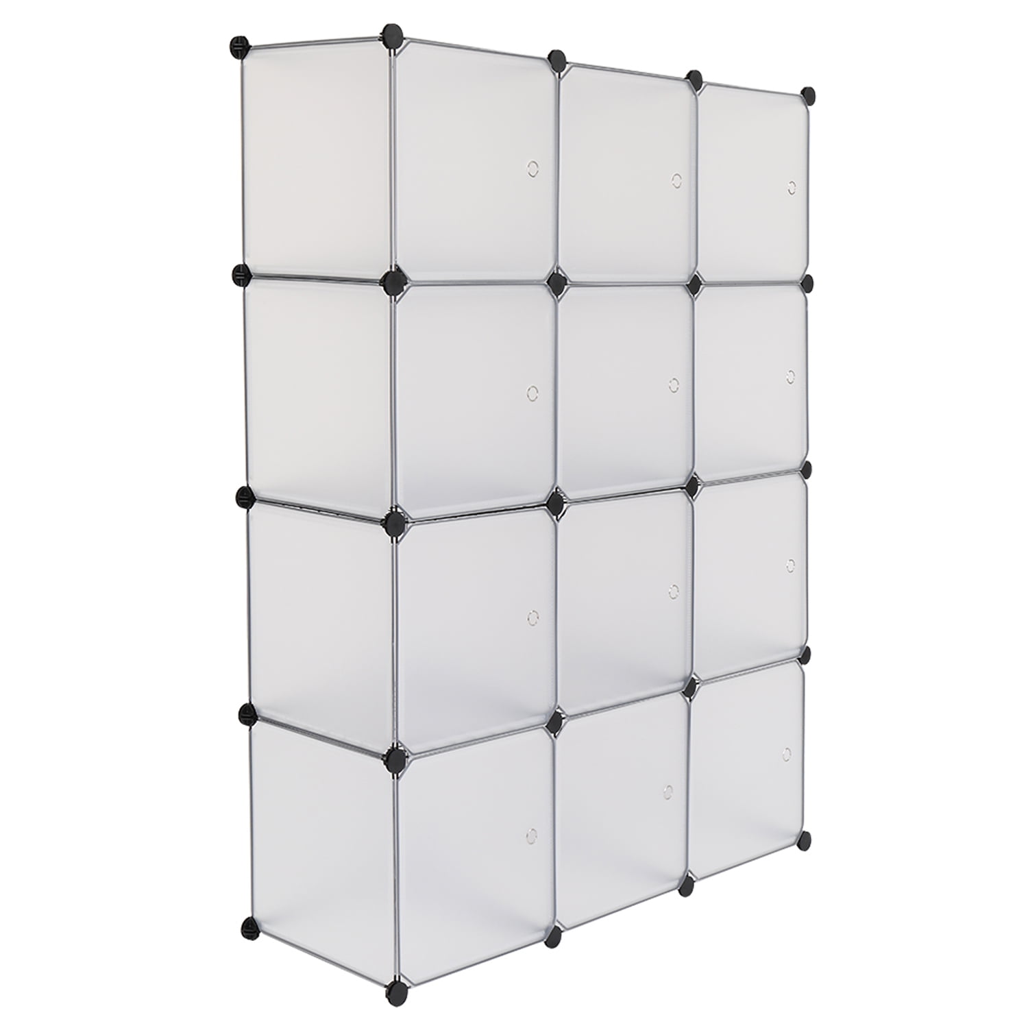 UWR-Nite Portable Storage Cubes - 14" x14" Cube (12 Cubes)-More Stable Cube Shelves with Doors, Modular Bookshelf Units, Clothes Storage Shelves, Room Organizer for Cubby Cube