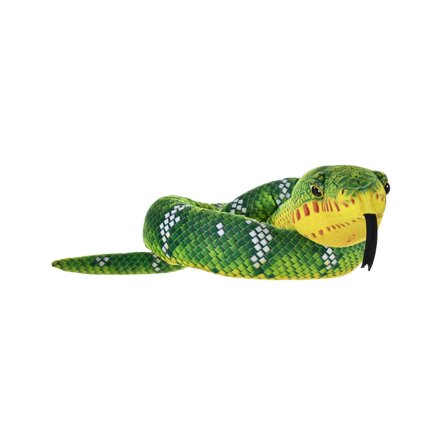 Wild Republic Rainforest Snake Emerald Tree Boa, Stuffed Animal, 54 Inches, Plush Toy, Fill is Spun Recycled Water Bottles