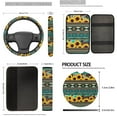 thumbnail image 5 of Uorisanigo Hummingbird Sunflower 18 Packs Front and Back Seat Covers Full Set+Seat Belt Pads+Steering Wheel Coverr+Center Console Pad+Headrest+Shift Knob Cover+Handbrake+Coasters+Keychain, 5 of 7