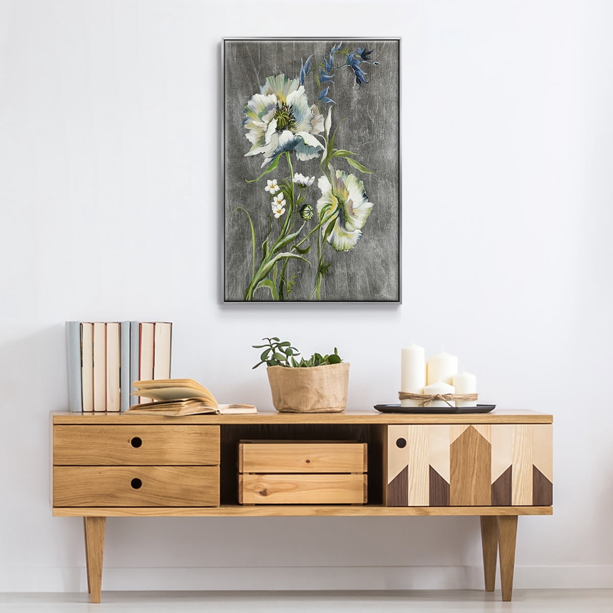 Sunny Sunday I Framed Premium Gallery Wrapped Canvas - Ready to Hang - 27 x 41 - Silver Floating Frame