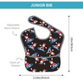thumbnail image 4 of Susaid Surfing Santa Print Bibs for Babies Toddlers Adjustable Waterproof Free Soft Durable Bibs for eating with Large Pocket Food Catcher, 4 of 8