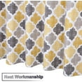 thumbnail image 6 of CAROMIO 72" x 72" Shower Curtain Geometric Quatrefoil Patterned Modern Poly-Cotton Farmhouse Blackout Fabric Shower Curtain, Yellow/Gray, 6 of 7