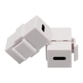 thumbnail image 1 of USB 3.1 tipo C Keystone hembra a hembra Jack acoplador inserta puerto de enchufe (blanco) Sywqhk Para estrenar, 1 of 3