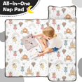 thumbnail image 4 of Princess and Carriage White Pattern Teens Toddler Nap Mat with Pillow, Sleeping Mat Bag for Preschool Daycare 50"x20", 4 of 6