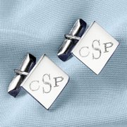 Personalized Sterling Silver Cuff Links
