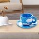 thumbnail image 5 of Taza de café de cerámica irregular, grande con bandeja, taza para beber, taza de té de 250 ml para , café, oficina en casa, Nad, Azul Sunnimix taza de café con leche, 5 of 8
