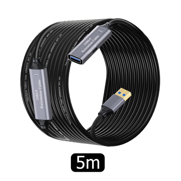 Compatible con extensor de cable de datos USB 2.0/1.1/1.0 para cámara web (5M) Ndcxsfigh Para estrenar
